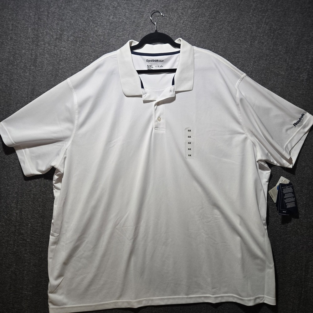 Reebok Golf Short‎ Sleeve Polo Shirt Sz 5XL Golfing Big & Tall Casual New